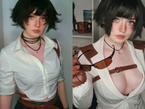 遊戲女實況主Cosplay開台初體驗　襯衫釦子一開爆乳呼之欲出　網：專業！