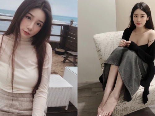長髮正妹「罩衫下拉視角太犯規」，雪白美乳胸型看了好讓人沈醉！