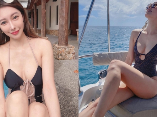電眼正妹「Kimi」夏威夷度假泳裝好辣！「雪白美乳」辣翻島民！