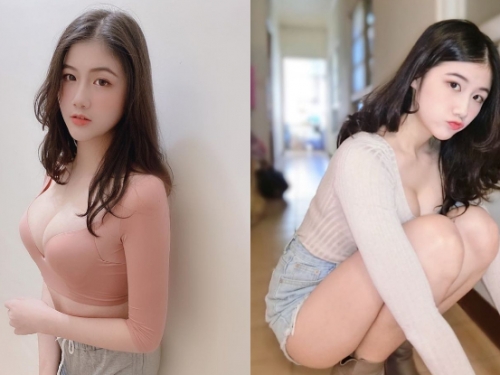 做櫃台還這麼兇！清新正妹「魏凱芃」嘟嘴溢出濃厚奶香，性感蹲步意外掉出白嫩蜜桃！ ...