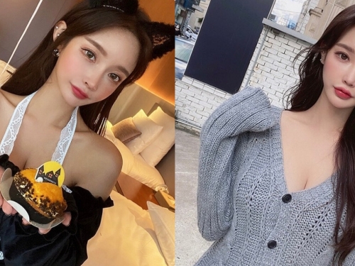 萬聖節性感搗蛋小惡魔「이아윤」，邪惡「美胸視角」讓人難逃魔力！