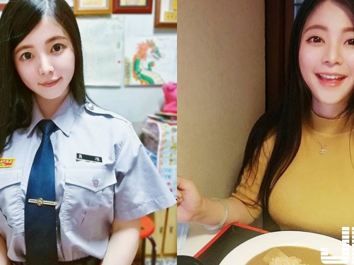 超甜美女警「阿均」！穿上制服搭配水亮大眼，一個微笑就要讓地方男性們瘋狂了..