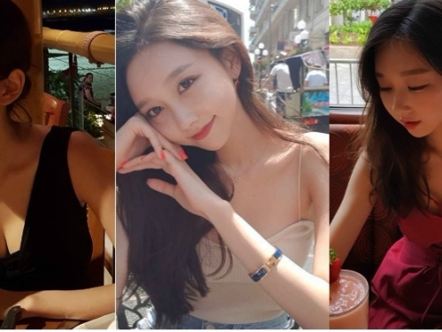 妹子深V夾擊「白嫩大肉包」快要掉出來… 「銷魂畫面」讓人受不了！