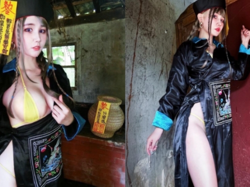 鬼月大凶！最邪氣女殭屍「四月桐」，清官服穿不好大曬「兇猛大胸」 !