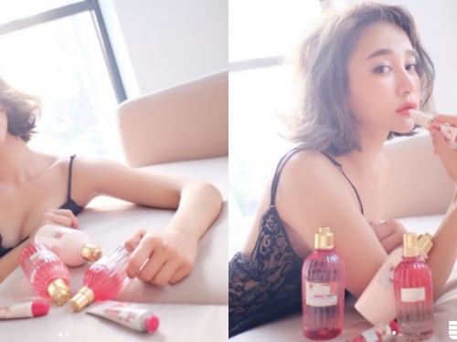 微醺感！清甜正妹「薄紗內衣」好誘人，胸前「性感透視」讓人看到都醉了！