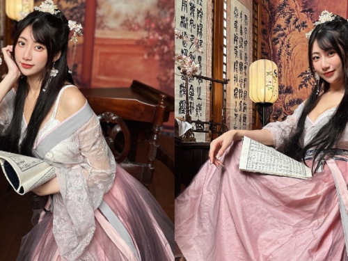 女神「比特啾啾」穿復古漢服超美　粉絲搶著找媒婆去提親啦！