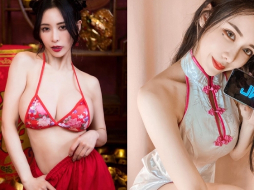 「愛佳奈」紅奶罩快頂不住，「軟乳側溢」讓粉絲開工迎奶香！