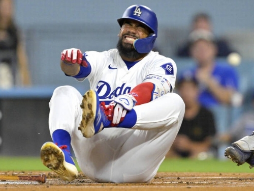 MLB》赫南德茲挨球吻傷退 宇宙道奇打線恐折損一門重砲