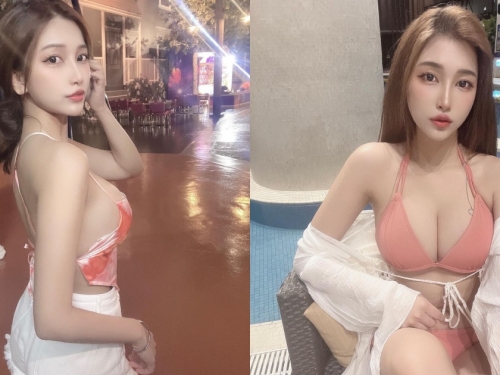 杜拜遊樂園驚見「小背心裸背正妹」！台灣女孩「娜娜米」挺傲人雪乳辣到國外去！
