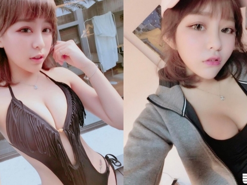天菜級「極品正妹」出沒！超深V低胸「圓圓滿滿」兩團麻糬要跳出來啦！