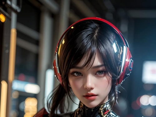 Cyborg Girls in Red