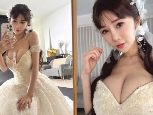 搶親啦！巨乳公主「安希Anxi」披上白紗，「深美事業線」實現男人夢想！