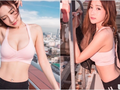 運動系「爆乳正妹」出沒！性感身體線條不得了！「大奶馬甲線」回頭率超高啊！