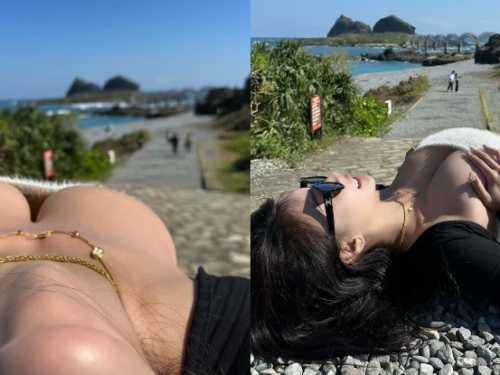 橫看成嶺側成峰！巨乳妹「艾妃」應景合影，網嗨揪團來爬山！