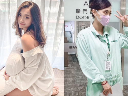 「大眼空姐」下班狂曬性感腹肌，網友驚嘆：「馬甲線比Covid-19還毒」