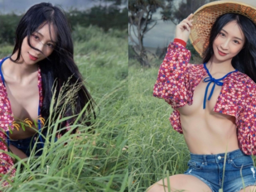最美村姑「小采緹Sunny」上身掏空，「美乳細腰」衝擊小鎮！