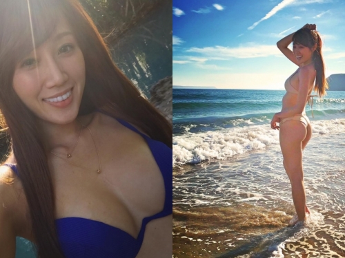 火辣女舞者「Kimberly泡泡」小麥肌性感健康超美派，沙灘玩水展現「蜜糖色美尻」的威力
