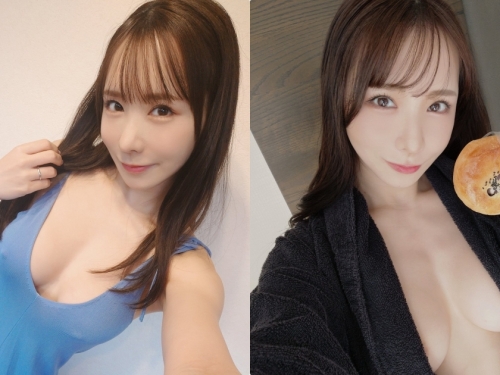 「G奶色氣正妹」變成雙專屬女優，在相部屋進行超火辣舔舐...