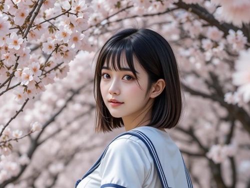 Under the cherry blossom tree