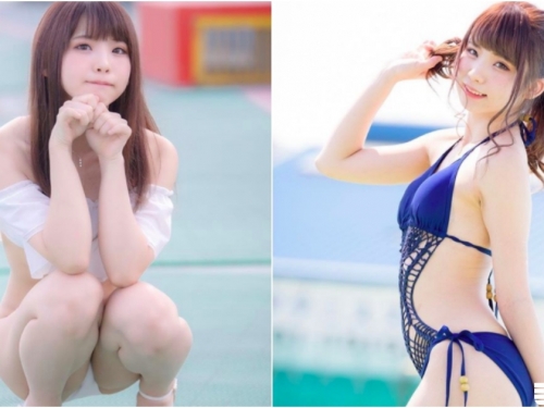 萌萌妹系「白嫩正妹」！超短上衣＋短褲蹲地上太犯規！雪白肌膚全都看見啦！