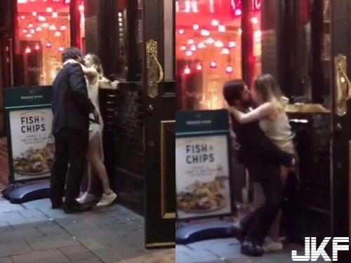 酒後失控！飢渴男女當街「肉體交纏」…金髮妹服務到家還幫「清槍」