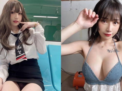 北捷出沒「癡女制服正妹」裙底小褲褲見光，「上圍肉肉」也超級豐滿！