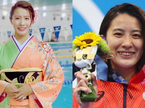 東奧看正妹！日本游泳女將「神似竹內結子」，超強紀錄奪得兩面金牌啦