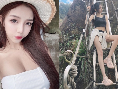 這腿不要太過分！大眼萌妹「Linda」孝子山健行秀美腿，帶上長輩連路人都想盡孝了啦