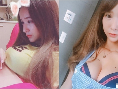 女生脹奶hen可怕！甜美正妹「奶放電腦上」！兇猛的視覺衝擊太強大啦！