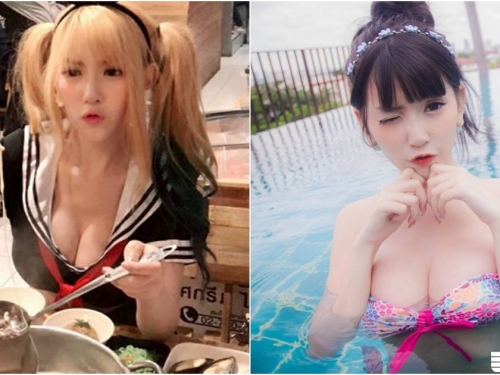 火鍋店出現「雙馬尾奶妹」！清純可愛配上「火辣爆奶」！讓人想跟她一起下水啦！