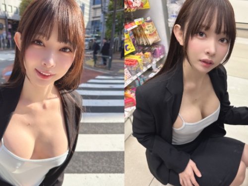 日俄混血巨乳妹在澀谷無罩上街　自曝平常是社畜只是想舒壓