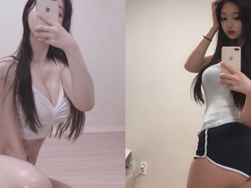 大屁股瑜伽妹「香汗淋漓」皮膚都在發光！自拍凹角度「前凸後翹」葫蘆曲線太兇猛～
