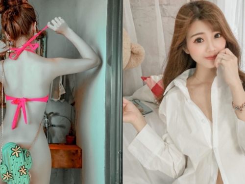 討厭仙人掌！「凱蒂老師Keidi」美背乍現白嫩翹臀，邪惡背包遮神秘帶讓人又恨又癢！