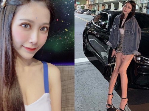 正妹代理商「凱倫Karen」水亮大眼電力十足，愛車的她還自備「渾圓車頭燈」！