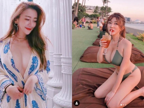 甜心溫蒂「胸前大碗公」威力強大，度假時的深溝讓遊客害羞了