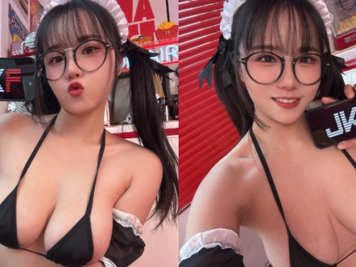正妹寵物美容師《Angela寶7》化身巨乳小女僕來催票！