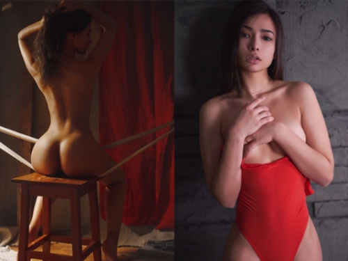妹子衣服下什麼都沒穿…嫩乳遭出賣　「粉紅小頭」若隱若現遊走尺度邊緣