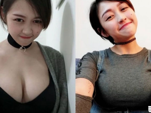 上衣崩壞！「巨乳萌妹」太敲貴，「渾圓雙球」份量實在太大，根本用奶奶霸淩衣服！