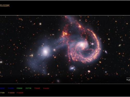 韋伯太空望遠鏡拍到笑臉星系 Arp 107