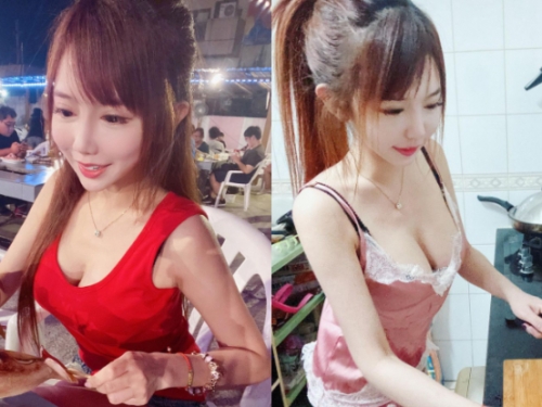 做老婆剛好！「蔡粉粉」廚房狂掏「稚嫩美奶」，賢慧煲湯司機都想娶回家！