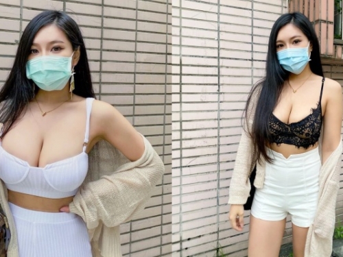 內衣老闆娘「艾咪」擁有 F 級身材！防疫期間出門「遮臉不遮胸」穿搭辣翻