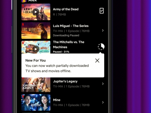 追劇族有福了！Netflix 提供 Android 用戶可以觀賞下載到一半的影片