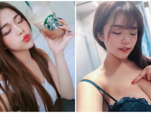拿鐵的奶自己加！「性感正妹」抵擋不住咖啡的魅力，奶味越重越喜歡！