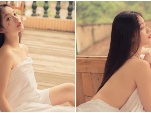 賴床也能美！「仙氣正妹」早晨起床還想在被子裡纏綿，陽光灑在玉體上的絕美畫面！