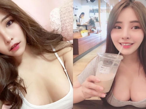 奶奶曬傷啦！小圓臉正妹「Cynthia」32E奶上曬痕好明顯，粉絲看了忍不住想幫她呼呼！
