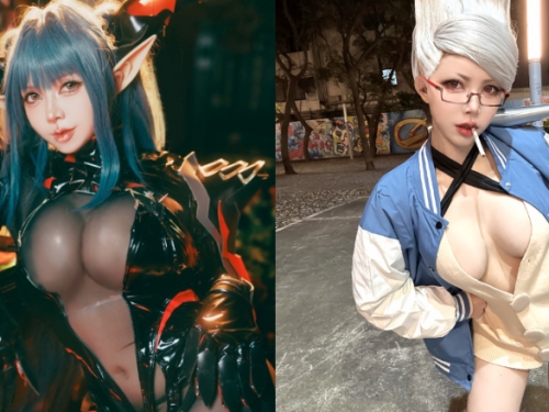 要炸開了！巨乳Coser化身碧藍航線瑞吉娜　但衣服會不會太小？