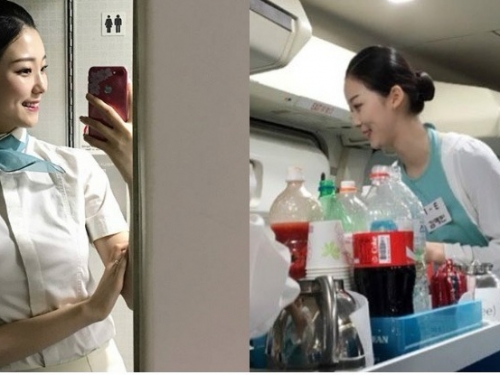 素人空姐「逆天顏值＋甜美笑容」讓人小鹿亂撞，所有乘客捨不得下機啦！