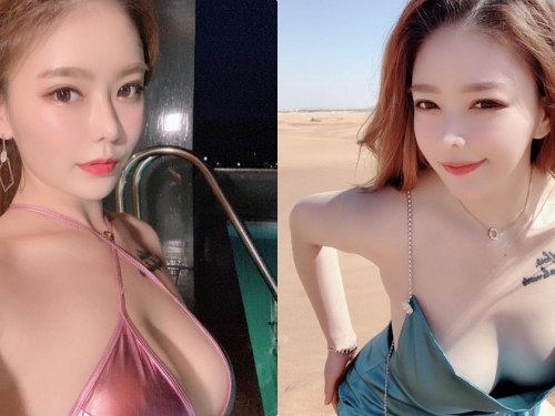 性感辣模「洋裝太寬鬆美乳要掉出」，飽滿深溝「乳球太誘人」！