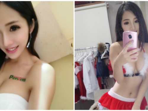 「爆乳正妹」外掛修長美腿！低胸性感洋裝露出深邃事業線，畫面太誘人啦！