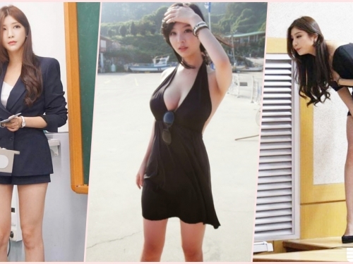 網路瘋傳「美腿女老師」F罩杯乳照又爆紅！講台放送「養眼福利」讓同學受不了...